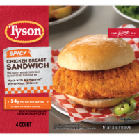 Tyson® Fully Cooked Spicy Breaded Chicken Breast Fillet Sandwich