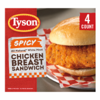Tyson® Fully Cooked Spicy Breaded Chicken Breast Fillet Sandwich
