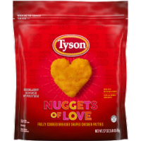 Tyson® Nuggets of Love Fully Cooked Heart Shaped Chicken Nuggets