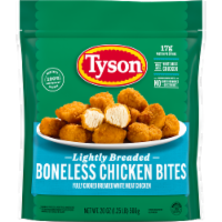 Tyson Frozen Lightly Breaded Boneless Chicken Bites Perspective: Main