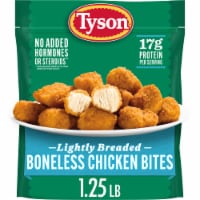 Tyson Frozen Lightly Breaded Boneless Chicken Bites Perspective: Main