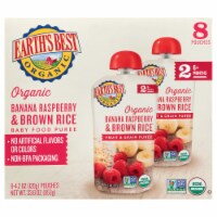 Earth's Best® Organic Fruit & Grain Banana Raspberry Brown Rice Stage 2 Baby Food Perspective: Main
