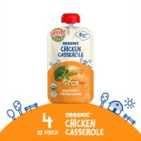 Earth's Best Organic Baby Food Pouches, 9+ Months, Chicken, Veggie, & Rice Puree, Chicken Casserole Perspective: Main