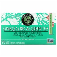 Triple Leaf Tea Ginkgo and Green Tea Decaffeinated - 20 Tea Bags - Case of 6