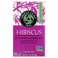 Triple Leaf Tea Hibiscus With White Mulberry Leaf Caffeine Free 20 Tea Bags - 1.34 oz