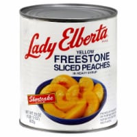 Lady Elberta Yellow Freestone Sliced Peaches