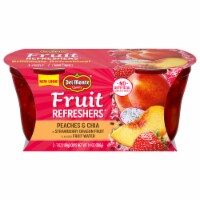 Del Monte® Fruit Refreshers Fruit Cup Peaches and Chia in Strawberry Dragon Fruit Flavored Water Perspective: Main