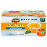 DEL MONTE® No Sugar Added Diced Peaches Fruit Cup® Snacks Multipack Perspective: Main