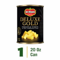 DEL MONTE DELUXE GOLD Canned Pineapple Tidbits in 100% Juice Canned Fruit