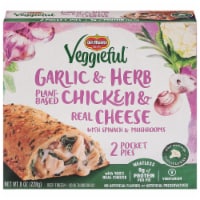 Del Monte® Veggieful™ Rosemary Garlic Plant-Based Chicken With Mushrooms & Spinach Pocket Pies Perspective: Main