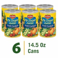 DEL MONTE No Sugar Added Mixed Fruit Cocktail Canned Fruit 4 Pack Perspective: Main