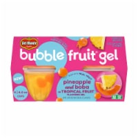 Del Monte Bubble Fruit Pineapple Gel Tropical Fruit Cup Snacks Perspective: Main