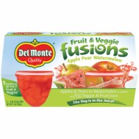 Del Monte Apple Pear & Watermelon Fruit & Veggie Fusion Fruit Cups Perspective: Main