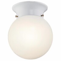 Westinghouse Lighting 6107100 7.25 in. LED Flush with Opal Glass, White
