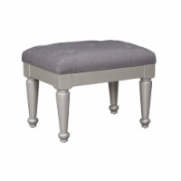 Ashley Furniture Coralayne Upholstered Stool in Silver
