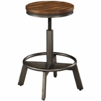 Ashley Furniture Torjin Adjustable Counter Stool in Brown and Gray (set of 2)