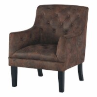 Ashley Drakelle Tufted Accent Chair in Mahogany