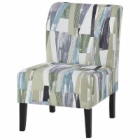 Ashley Triptis Slipper Chair in Green and Gray