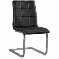 Ashley Furniture Madanere Faux Leather Dining Side Chair in Black (set of 4)
