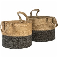 Ashley Signature Design A2000434 Parrish Natural/Black Basket (Set of 2)