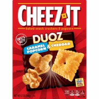 Cheez-It DUOZ Caramel and Cheddar Cheese Crackers and Popcorn Perspective: Main