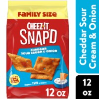 Cheez-It® Snap'd Cheddar Sour Cream Onion Cheese Cracker Chips Family Size Perspective: Main