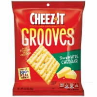 Cheez It Grooves Sharp White Cheddar Crispy Cracker, 3.25 Ounce -- 6 per case.