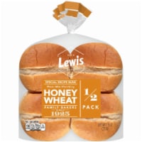 Lewis Bake Shop Honey Wheat Hamburger Buns 1/2 Pack Perspective: Main