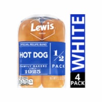 Lewis Bake Shop White Half Pack Hot Dog Buns Perspective: Main