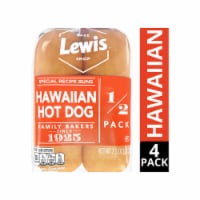 Lewis Bake Shop Special Recipe Hawaiian Hot Dog Buns 1/2 Pack