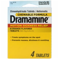 Dramamine Motion Sickness Relief Orange Flavored Chewable Tablets