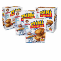 Choc Chip Mini Muffins, 4 Boxes, 20 Travel Pouches of Bite Size Muffins Baked