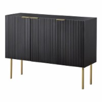 TMS Valen Channel Contemporary MDF & Metal Front Sideboard in Black