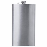Maxam Stainless Steel Flask with a Screw-On Leak Proof Lid Polished Silver 12 Ounce