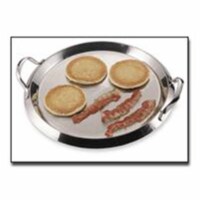 Chef's Secret by Maxam 5ply Stainless Steel Round Griddle with Glass Lid