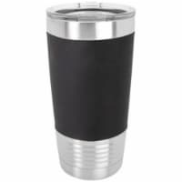 Maxam JDLTM5401 20 oz Stainless Steel Polar Camel Travel Mug with Clear Lid, Black