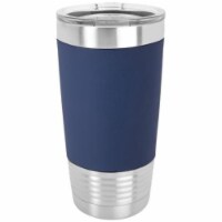 Maxam JDLTM5404 20 oz Stainless Steel Polar Camel Travel Mug with Clear Lid, Navy