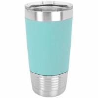 Maxam JDLTM5503 20 oz Stainless Steel Polar Camel Travel Mug with Clear Lid, Teal