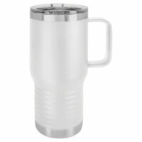 Maxam JDLCM214 20 oz Stainless Steel Polar Camel Vacuum Mug with Slider Lid, White