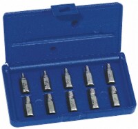 Hex Head Multi-Spline Screw Extractors - 532 Series - Plastic Case Set, 10 Pc, 1/8 in to