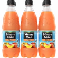 Minute Maid Peach Flavored Fruit Juice Drink 6 bottles 16.9 fl