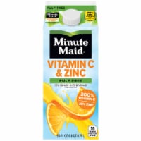 Minute Maid Vitamin C & Zinc Pulp Free Orange Juice Beverage Perspective: Main