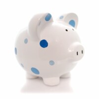 Bank Blue Multi Dot Bank Ceramic Polka Piggy Money Saving 3606Bl