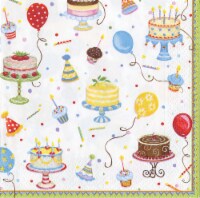 Caspari Birthday Cake Tableware Perspective: Main