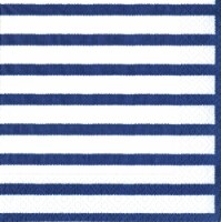 Caspari Bretagne Cocktail Napkins - Blue/White Perspective: Main