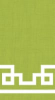Caspari Rive Gauche Moss Guest Towels - Green/White Perspective: Main
