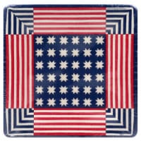 Caspari 7-Inch Vintage Quilt Pattern Paper Plates Perspective: Main