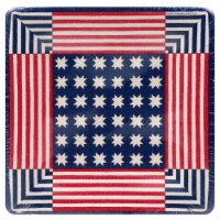 Caspari 7-Inch Vintage Quilt Pattern Paper Plates Perspective: Main