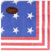 Caspari Star Spangled Cocktail Napkin Perspective: Main