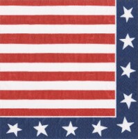 Caspari Red White and Blue Paper Luncheon Napkins Perspective: Main